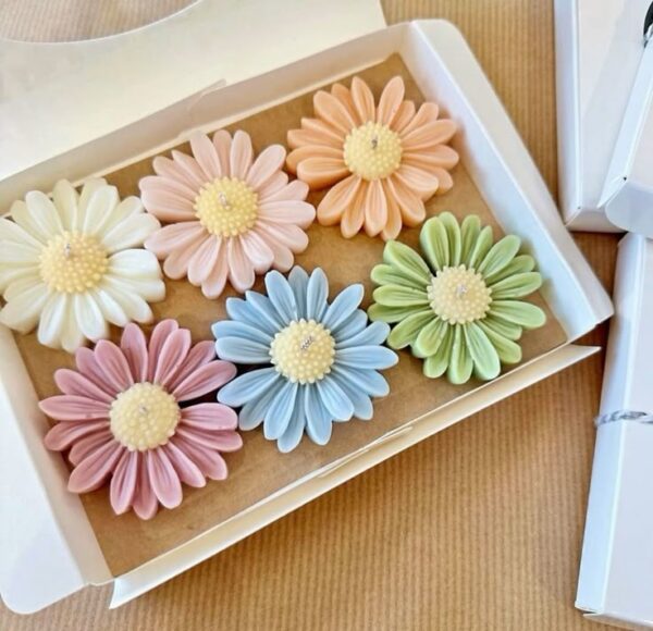 Peony Flower Scented Candle 4 Pcs Pack